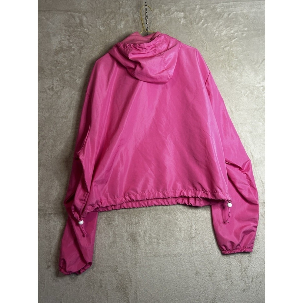 Disney Parks Women 3X Pink Quarter Zip Pullover Windbreaker Jacket Cropped - Picture 6 of 7